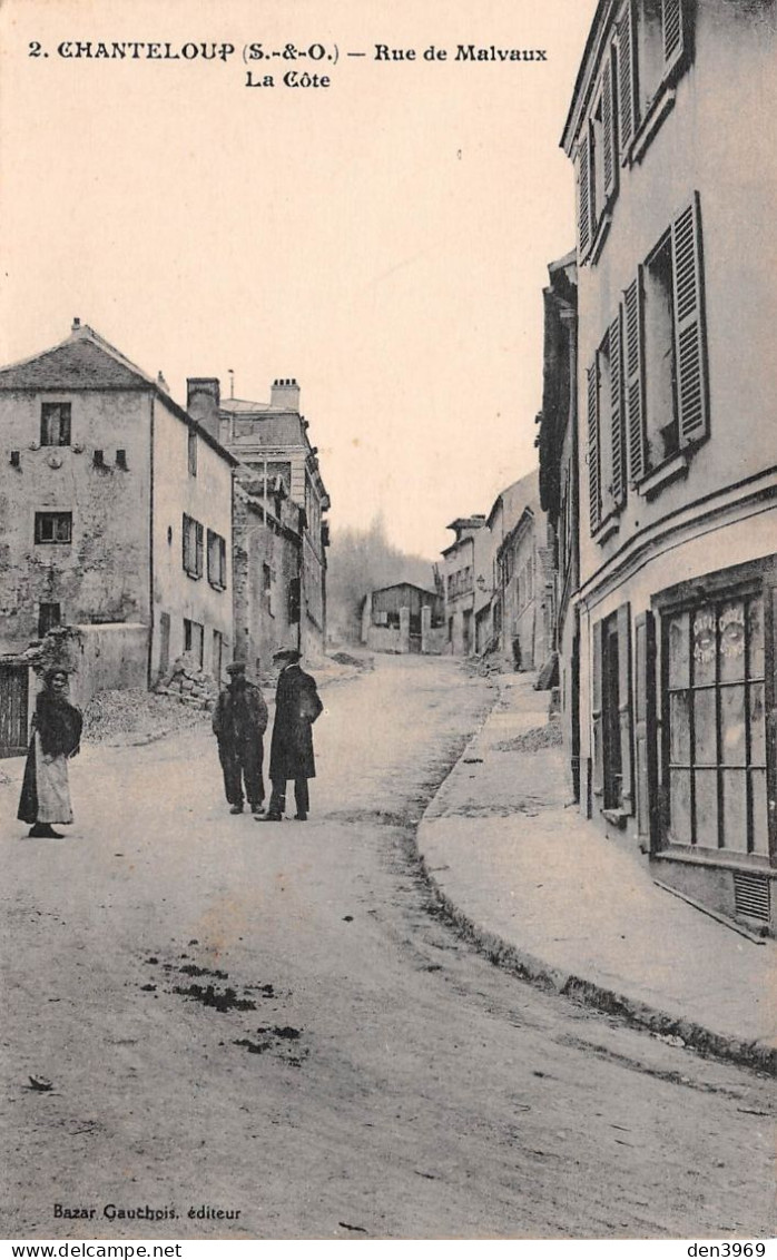 CHANTELOUP (Yvelines) - Rue De Malvaux - La Côte - Ecrit 1919 (2 Scans) Louis Lange, Rue De L'Abreuvoir - Chanteloup Les Vignes