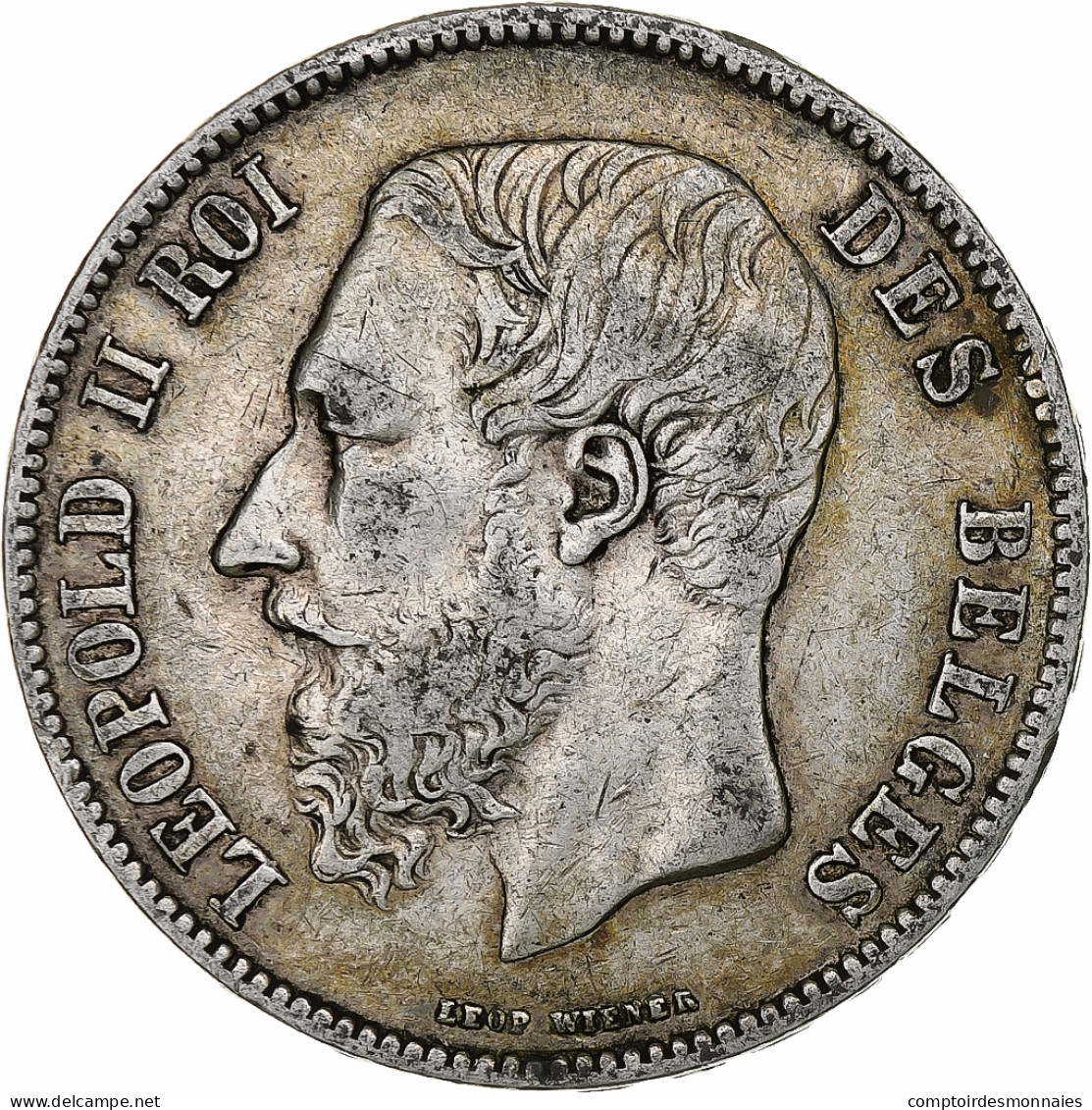 Monnaie, Belgique, Leopold II, 5 Francs, 5 Frank, 1867, Bruxelles, TTB, Argent - 5 Frank