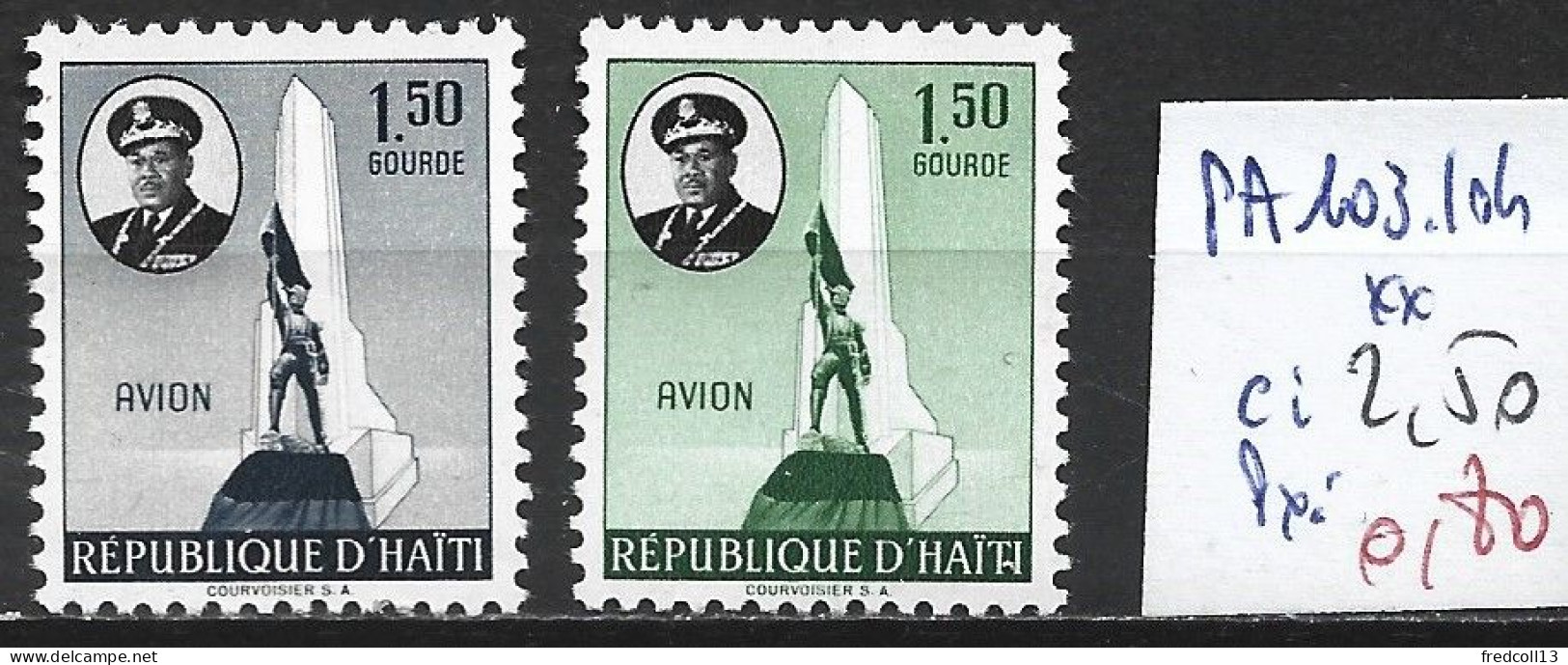 HAÏTI PA 103-104 ** Côte 2.50 € - Haïti