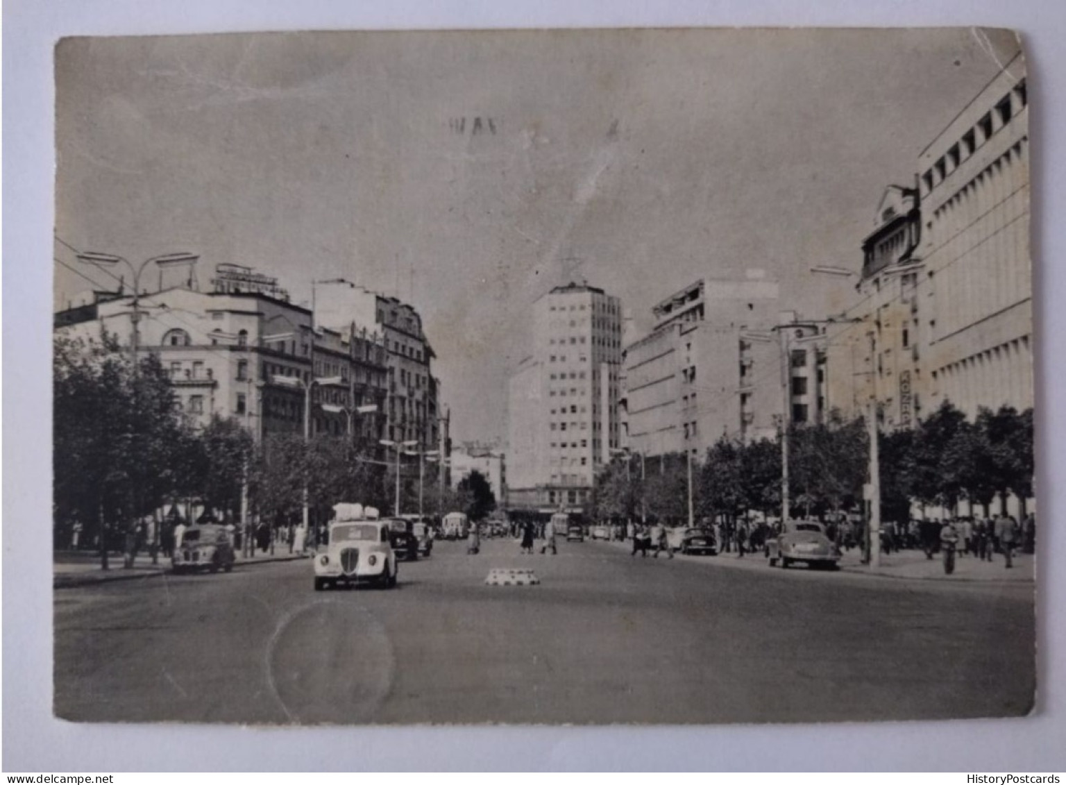 Beograd, Belgrad, Terazije, Alte Autos, Jugoslawien, 1957 - Jugoslavia