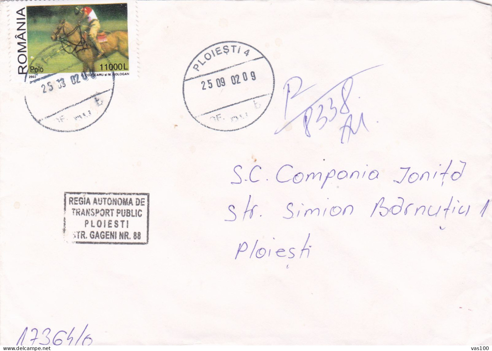 CIRCULATE GOLF ENVELOPES ON THE GRASS COVERS NICE FRANKING , 2002 ROMANIA - Storia Postale