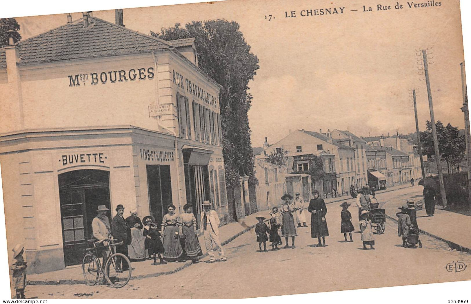 Le CHESNAY (Yvelines) - La Rue De Versailles - Maison Bourges - Ecrit (2 Scans) Giraudier, 10 Rue De L'Ermitage - Le Chesnay