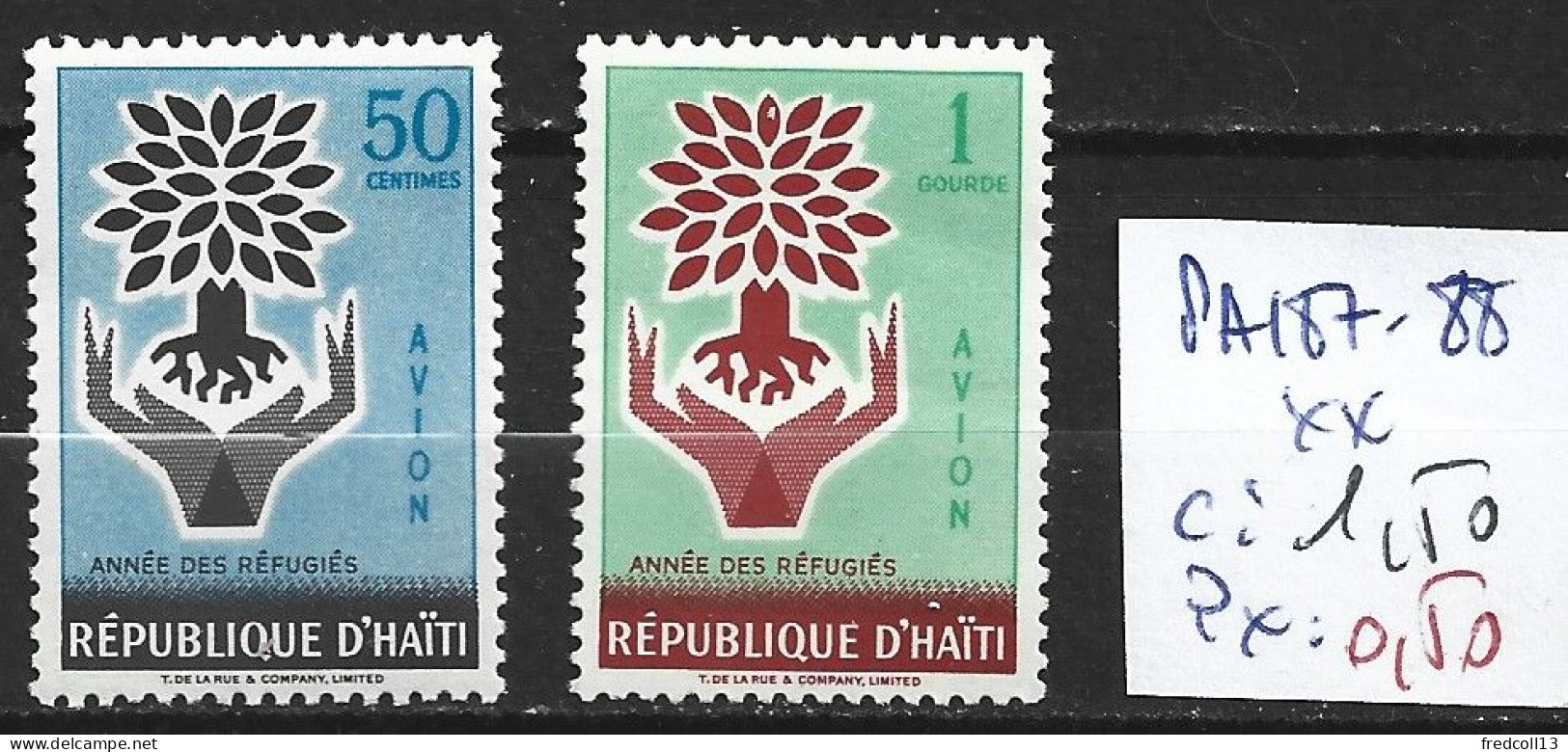 HAÏTI PA 187-88 ** Côte 1.50 € - Réfugiés