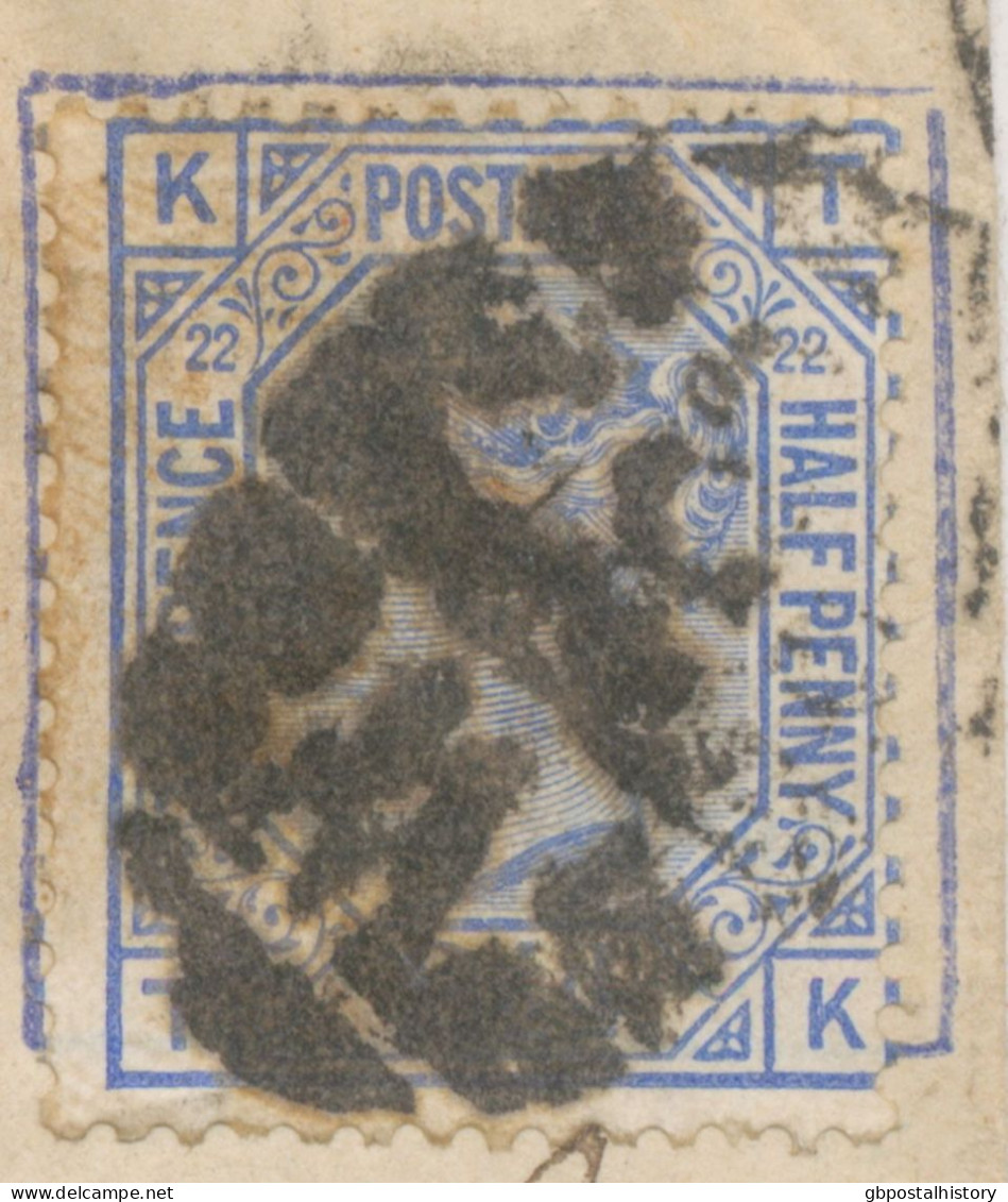 GB 1883, QV 2d Blue Very Fine Registered Letter (RP13) Together With 2½d Blue Pl.22 (TK) With Railway-cancel "PARIS A CA - Storia Postale