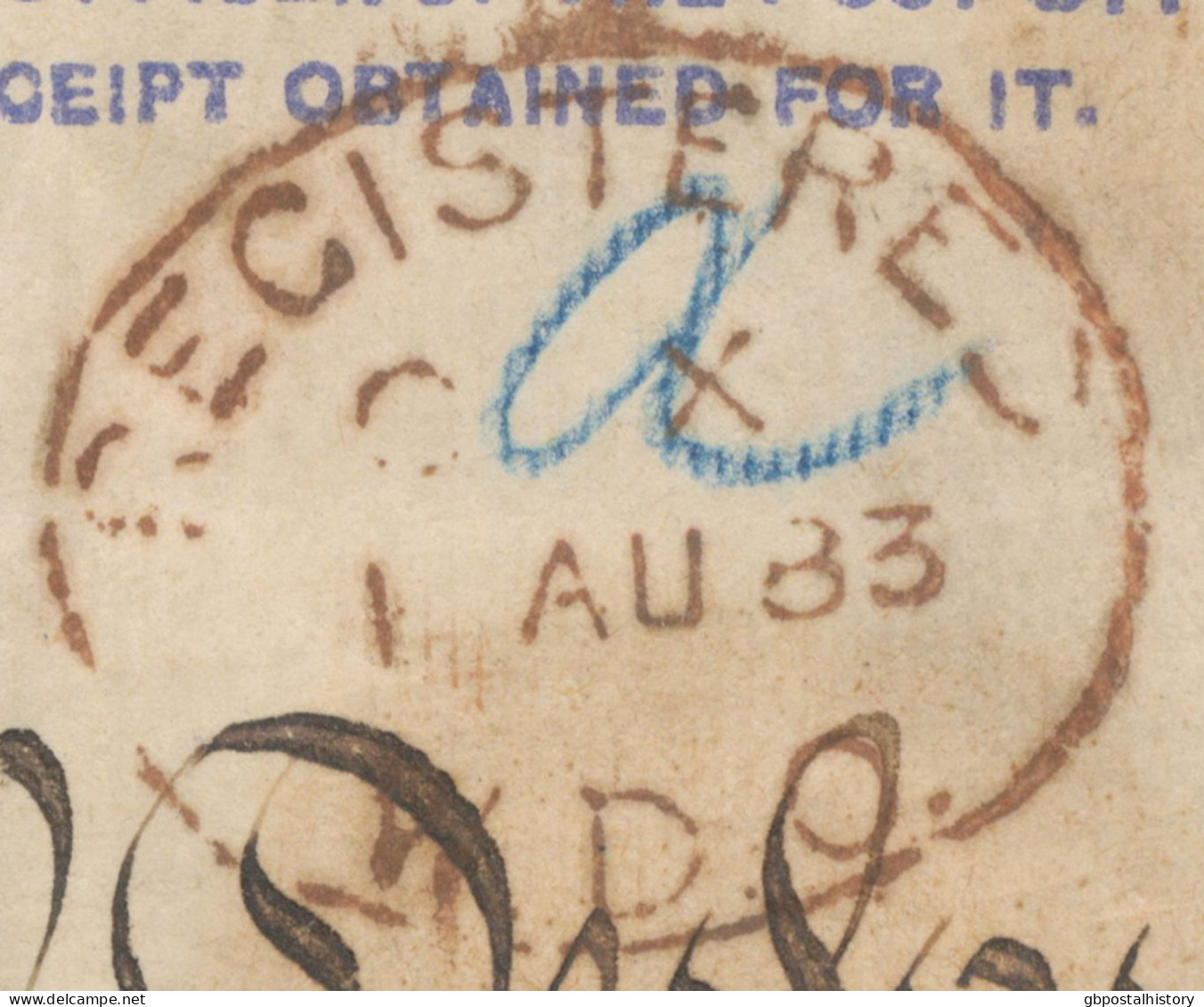 GB 1883, QV 2d Blue Very Fine Registered Letter (RP13) Together With 2½d Blue Pl.22 (TK) With Railway-cancel "PARIS A CA - Lettres & Documents