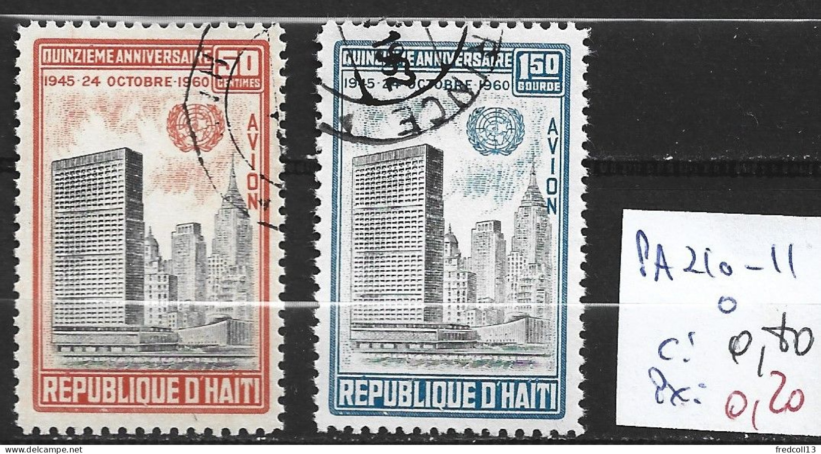 HAÏTI PA 210-11 Oblitérés Côte 0.80 € - Haïti