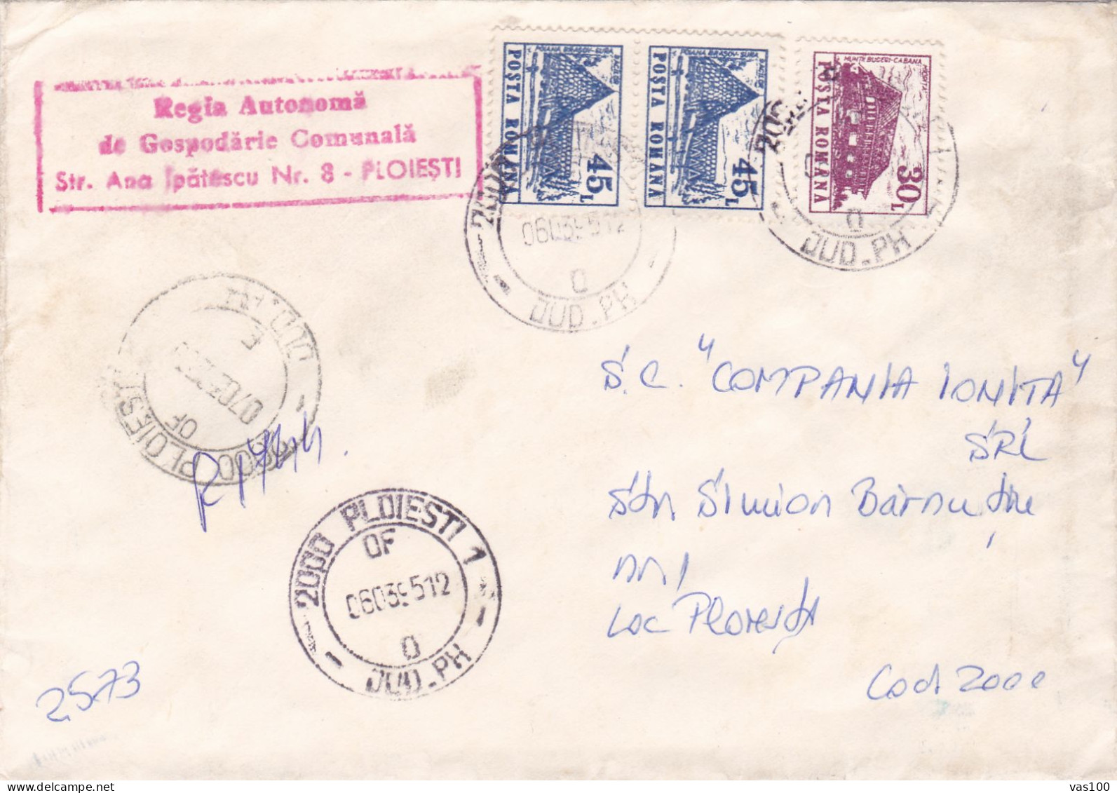 COVERS NICE FRANKING , 1992  ROMANIA - Cartas & Documentos