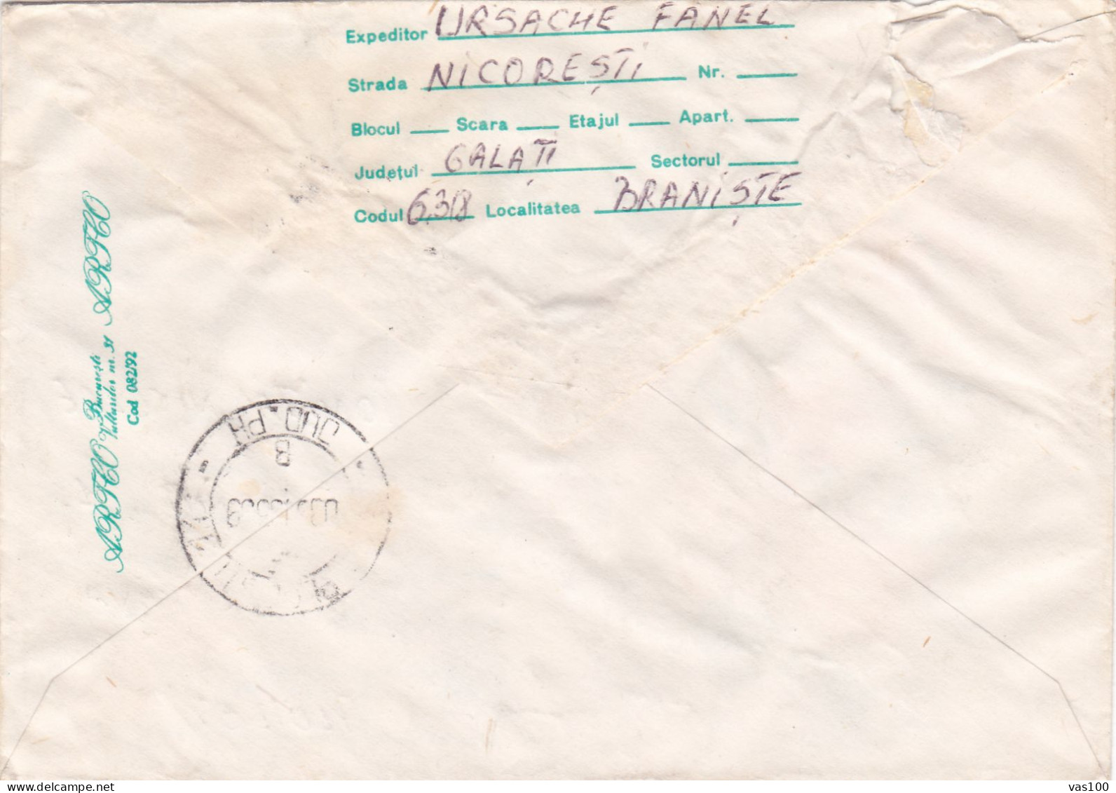 REGISTRED COVERS NICE FRANKING , 1992  ROMANIA - Covers & Documents