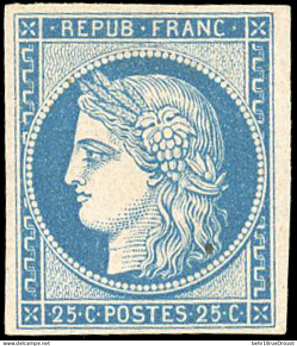 * 4d -- 25c. Bleu. Réimpression. SUP. - 1849-1850 Cérès