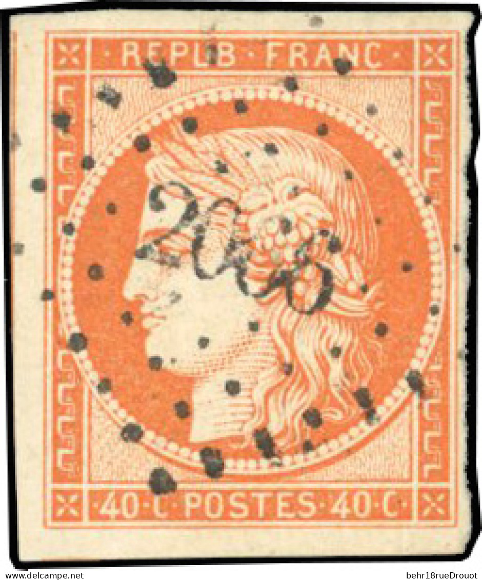 Obl. 5a -- 40c. Orange Vif. Obl. Légère. TB. - 1849-1850 Cérès