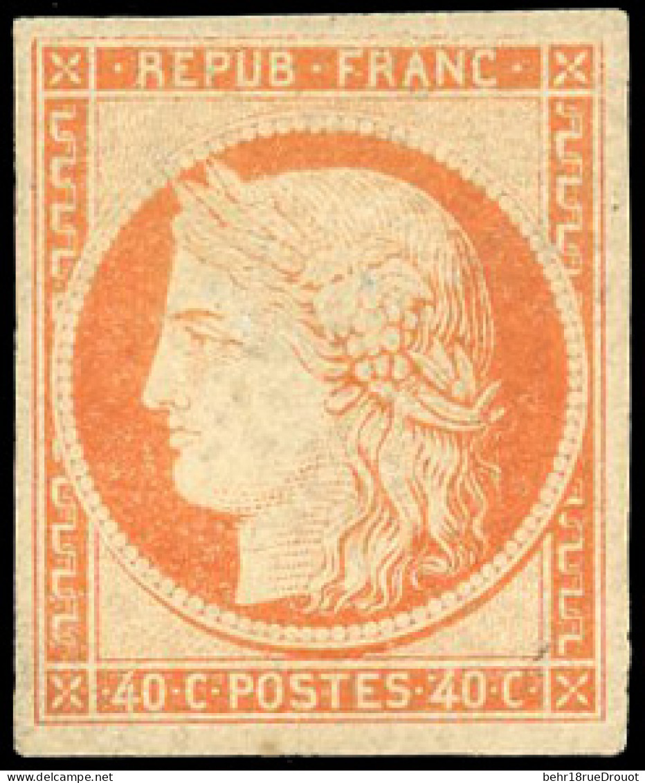 * 5g -- 40c. Orange. Réimpression. B. - 1849-1850 Ceres