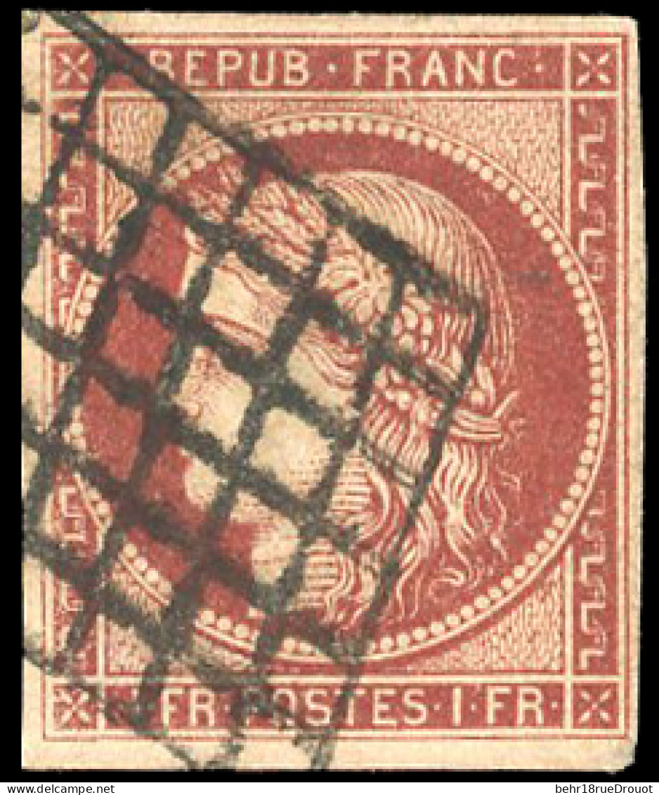 Obl. 6b -- 1F. Carmin Foncé. Obl. SUP. - 1849-1850 Cérès