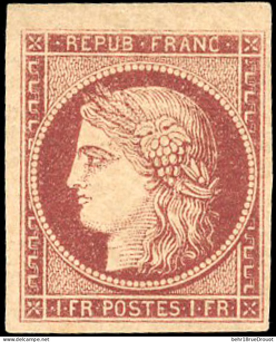 * 6B -- 1F. Carmin-brun. Belle Couleur. BdeF. SUP. R. - 1849-1850 Ceres