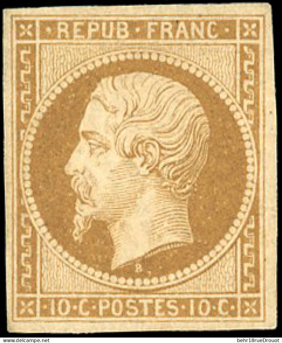 * 9a -- 10c. Bistre-brun. Belle Nuance. Grande Fraîcheur. Pièce De Grande Qualité. SUP. RR. - 1852 Louis-Napoléon