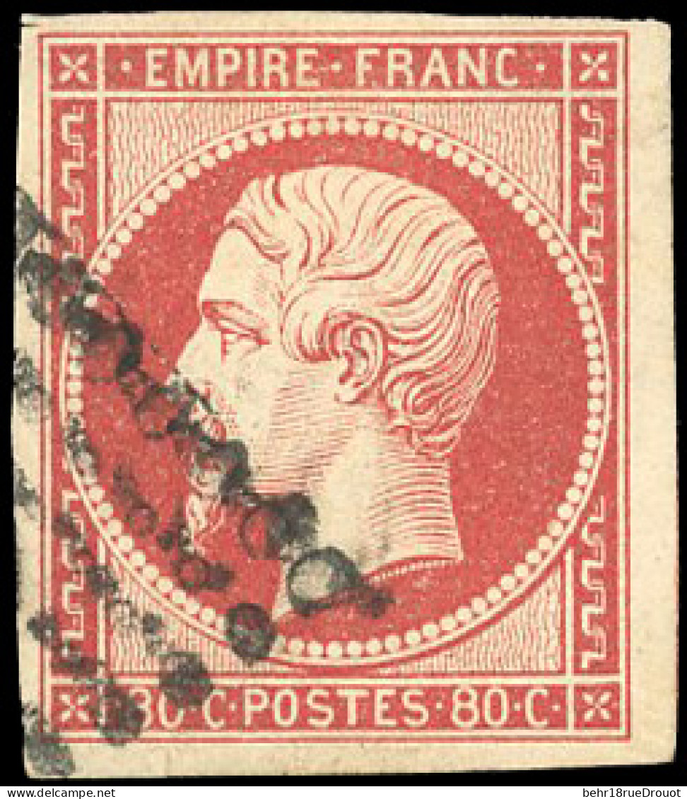 Obl. 17Ad -- 80c. Vermillonné. Obl. Belles Marges. SUP. R. - 1853-1860 Napoléon III.
