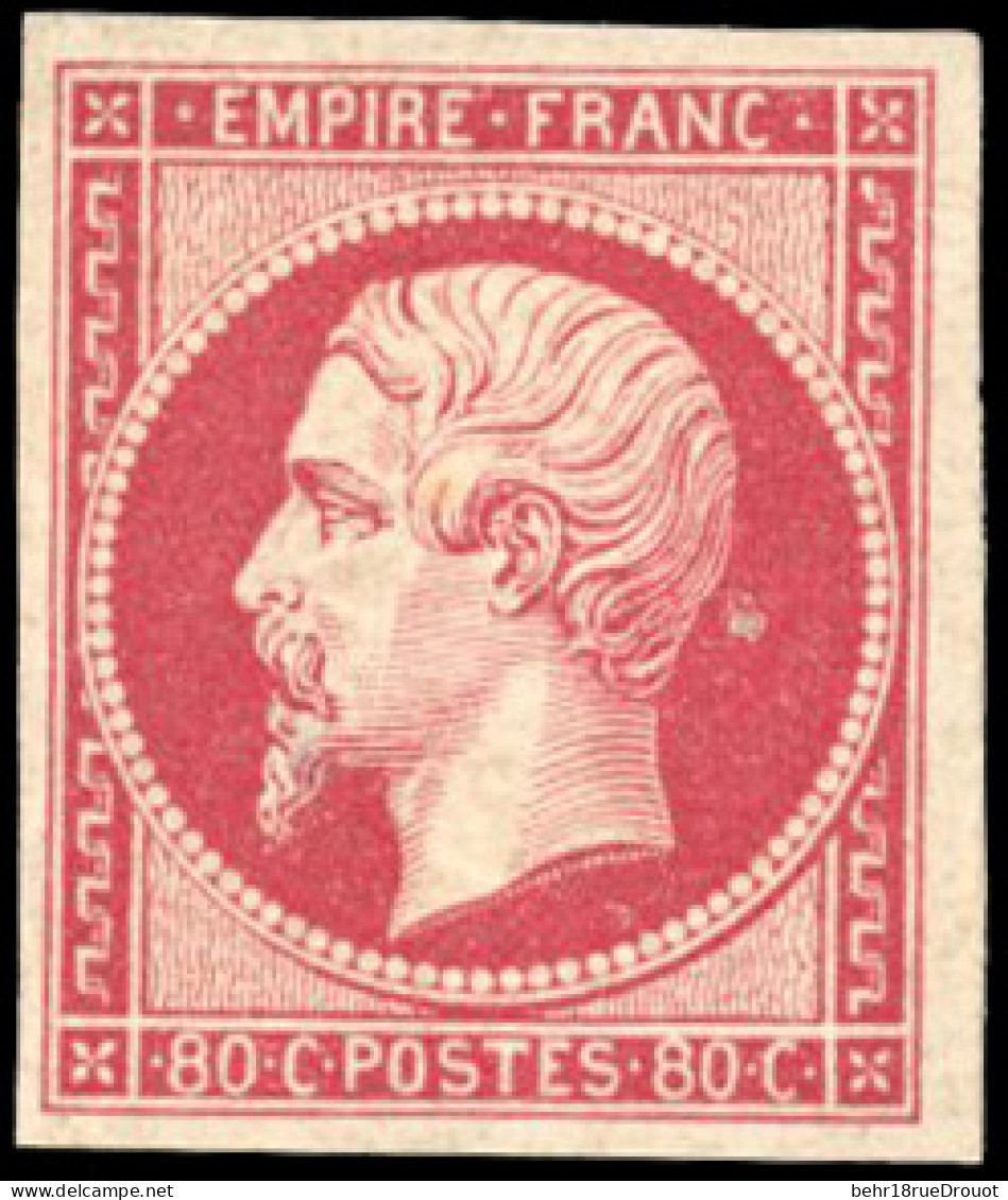 * 17Be -- 80c. Rose Foncé. Aminci Léger Sinon Très Frais. - 1853-1860 Napoleon III