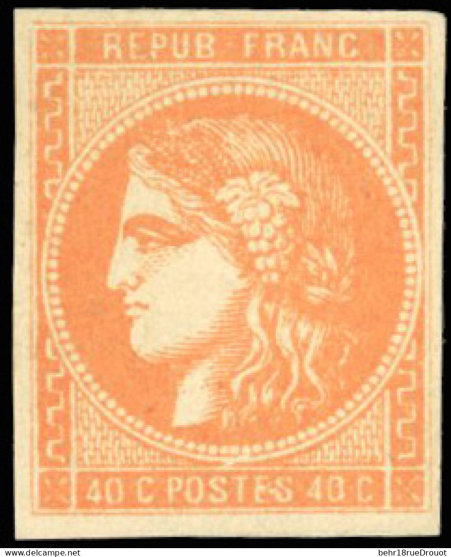 * 48 -- 40c. Orange. SUP. - 1870 Bordeaux Printing