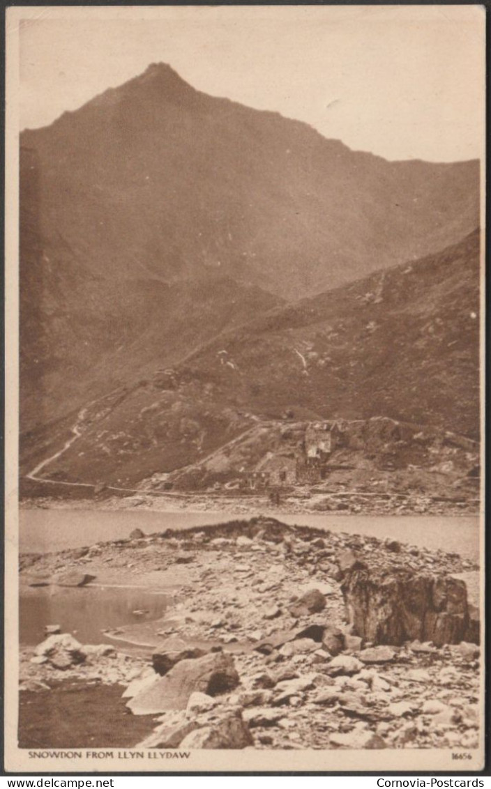 Snowdon From Llyn Llydaw, Caernarvonshire, 1944 - Postcard - Caernarvonshire