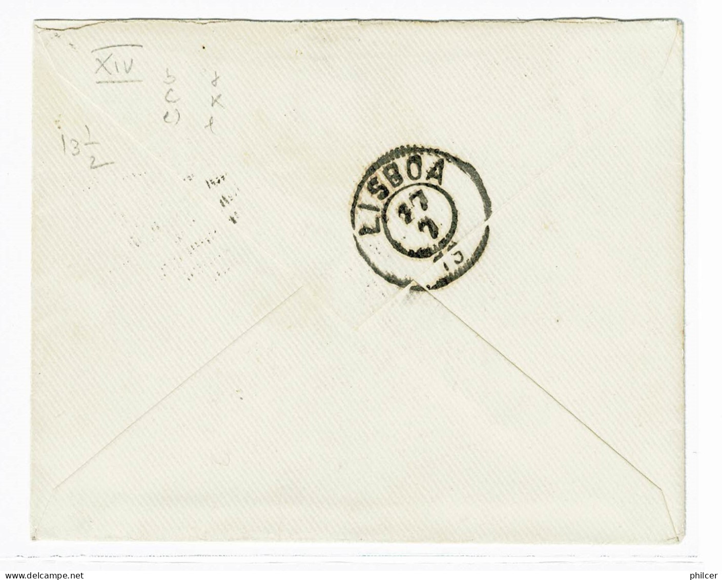 Portugal, 1879, # 40af Dent. 13 1/2, Para Lisboa - Lettres & Documents