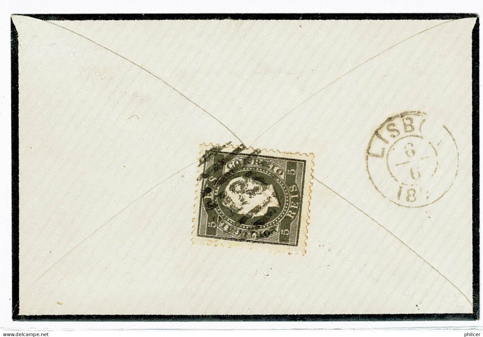 Portugal, 1870/6, # 36g Dent. 12 1/2, Para Lisboa - Covers & Documents