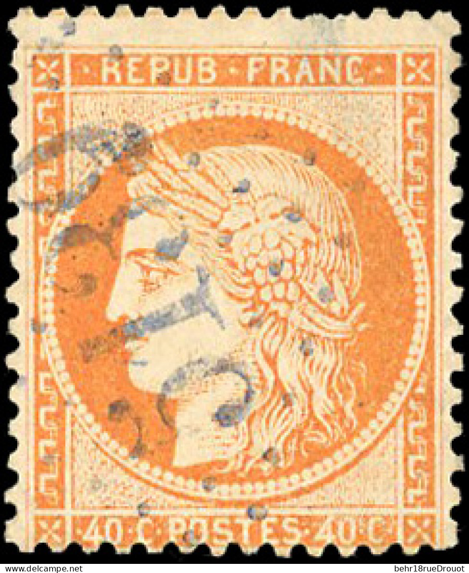 Obl. 38 -- KUSTENDJE. 40c. Siège Obl. GC Bleu 5139. Aminci Sinon TB. - 1849-1876: Classic Period