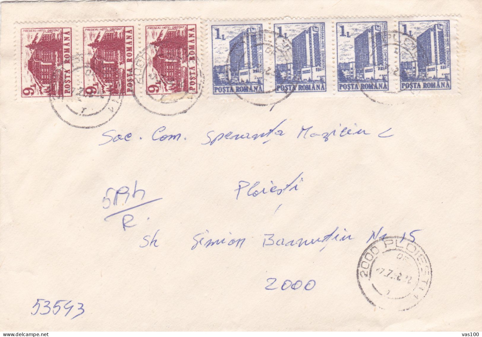 BEAUTIFUL STAMPED ENVELOPE  COVERS NICE FRANKING , 1979  ROMANIA - Lettres & Documents