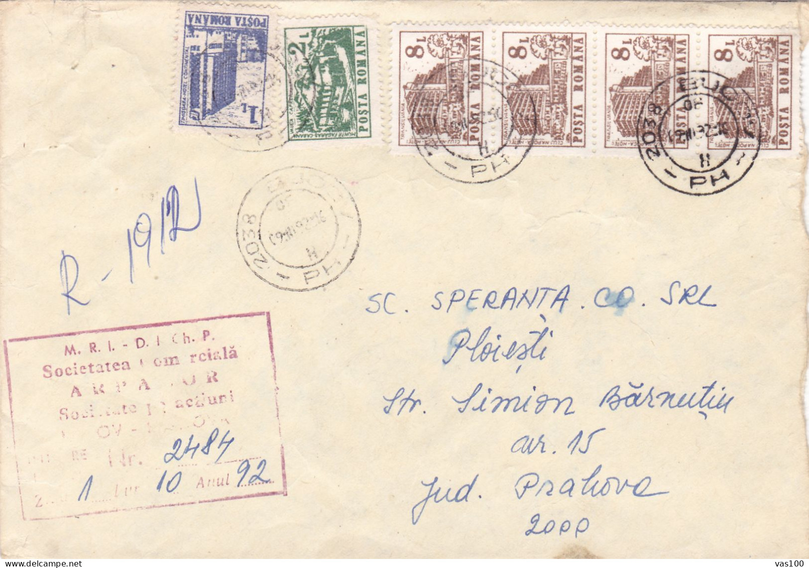 BEAUTIFUL STAMPED ENVELOPE  COVERS NICE FRANKING , 1979  ROMANIA - Lettres & Documents