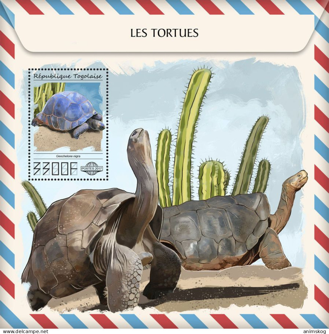 Togo 2017**, Schildkröten, Kaktus / Togo 2017, MNH, Turtles, Cactus - Sukkulenten