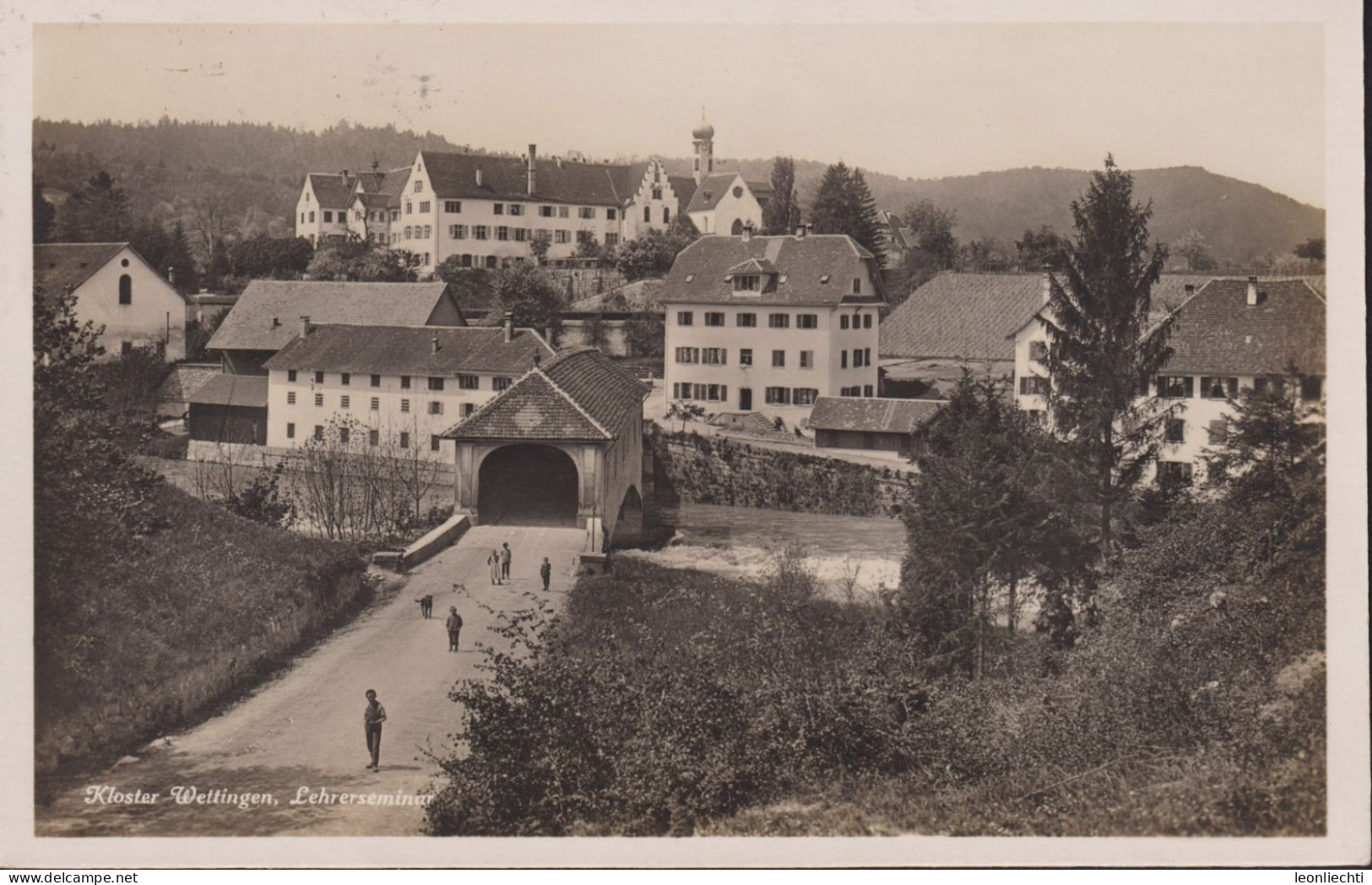 Kloster Wettingen, Lehrerseminar Und Holzbrücke, BM: Zum: 153, Mi: 164x ° Wettingen - Station 30.IV.28 - Wettingen