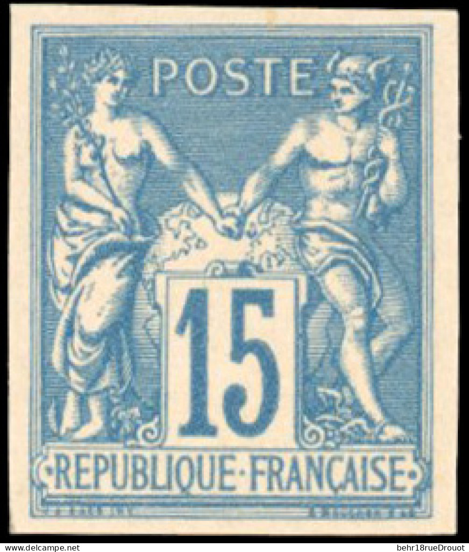 (*) 41 -- 15c. Bleu. Type II. Tirage De Luxe S/bristol. Exposition De 1900. SUP. - Andere & Zonder Classificatie