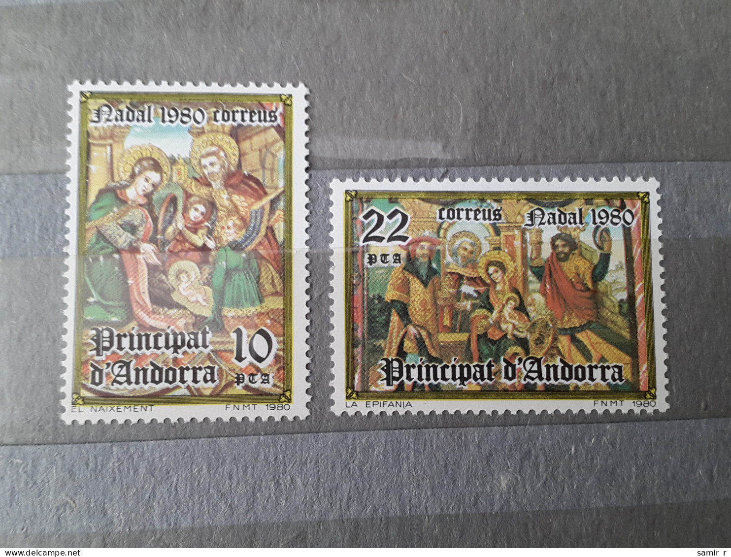 1980 Andorra Painting Christmas (F80) - Used Stamps