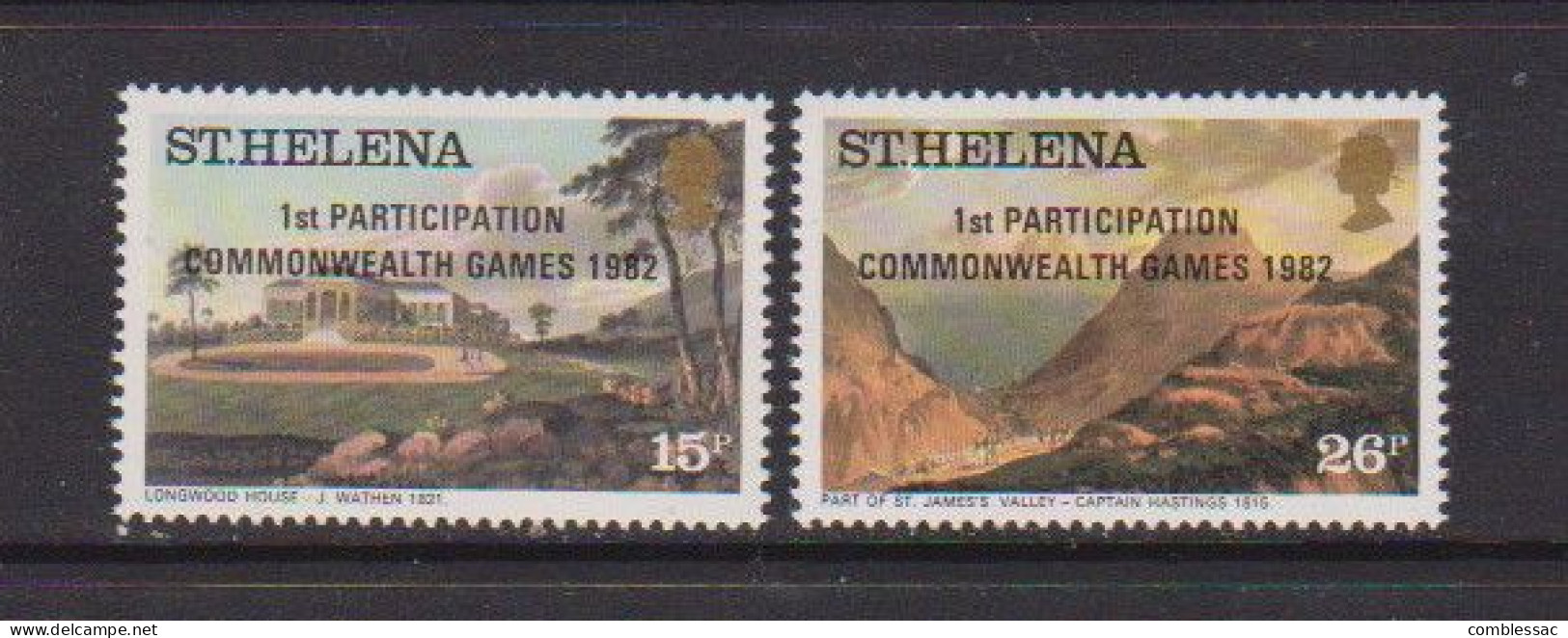 SAINT HELENA    1982    Opt  1st  Partisipation  In  Commonwealth  Games    Set  Of  4     MH - Saint Helena Island