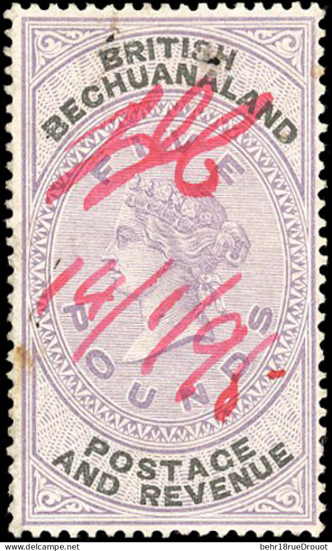 Obl. SG#21 -- 5£. Lilac And Black. Def. Fiscal Usage. - Other & Unclassified