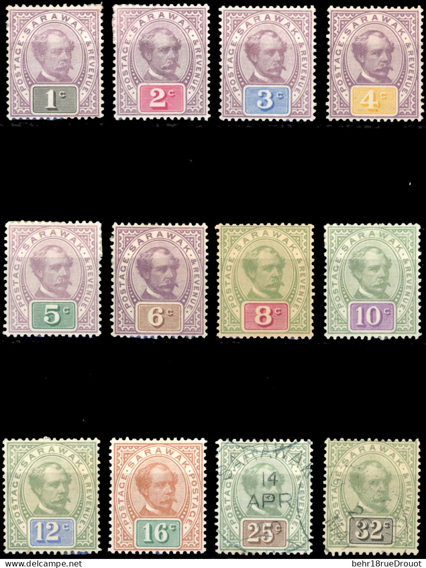 * SG#8/19 -- 12 Values. SG#18 & 19 Used. VF. - Sarawak (...-1963)