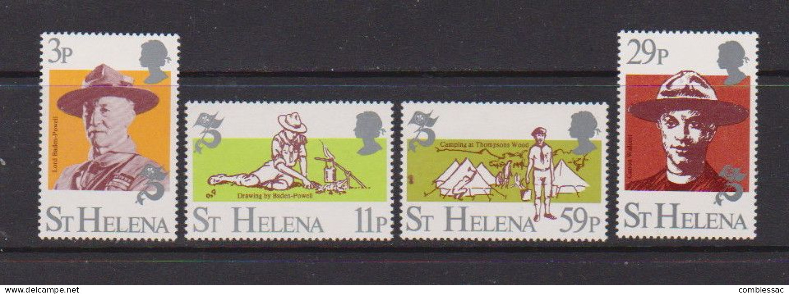 SAINT HELENA    1982    75th  Anniv  Of  Boy  Scouts    Set  Of  4     MH - Saint Helena Island