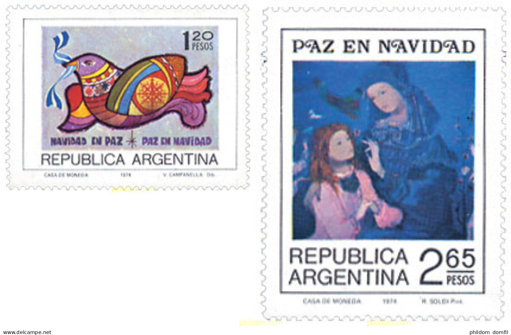 159299 MNH ARGENTINA 1974 NAVIDAD - Nuevos