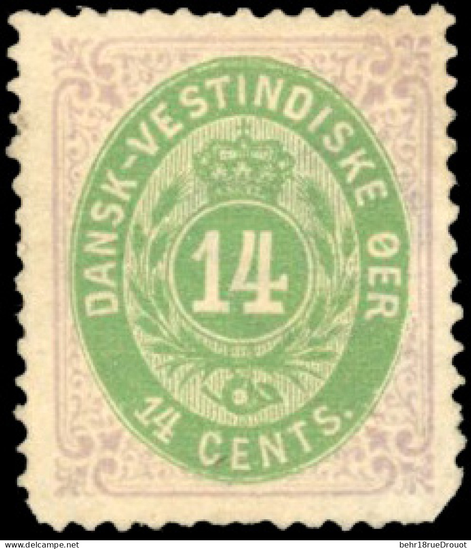 * 12 -- 14c. Lilas Et Vert. B. - Denmark (West Indies)