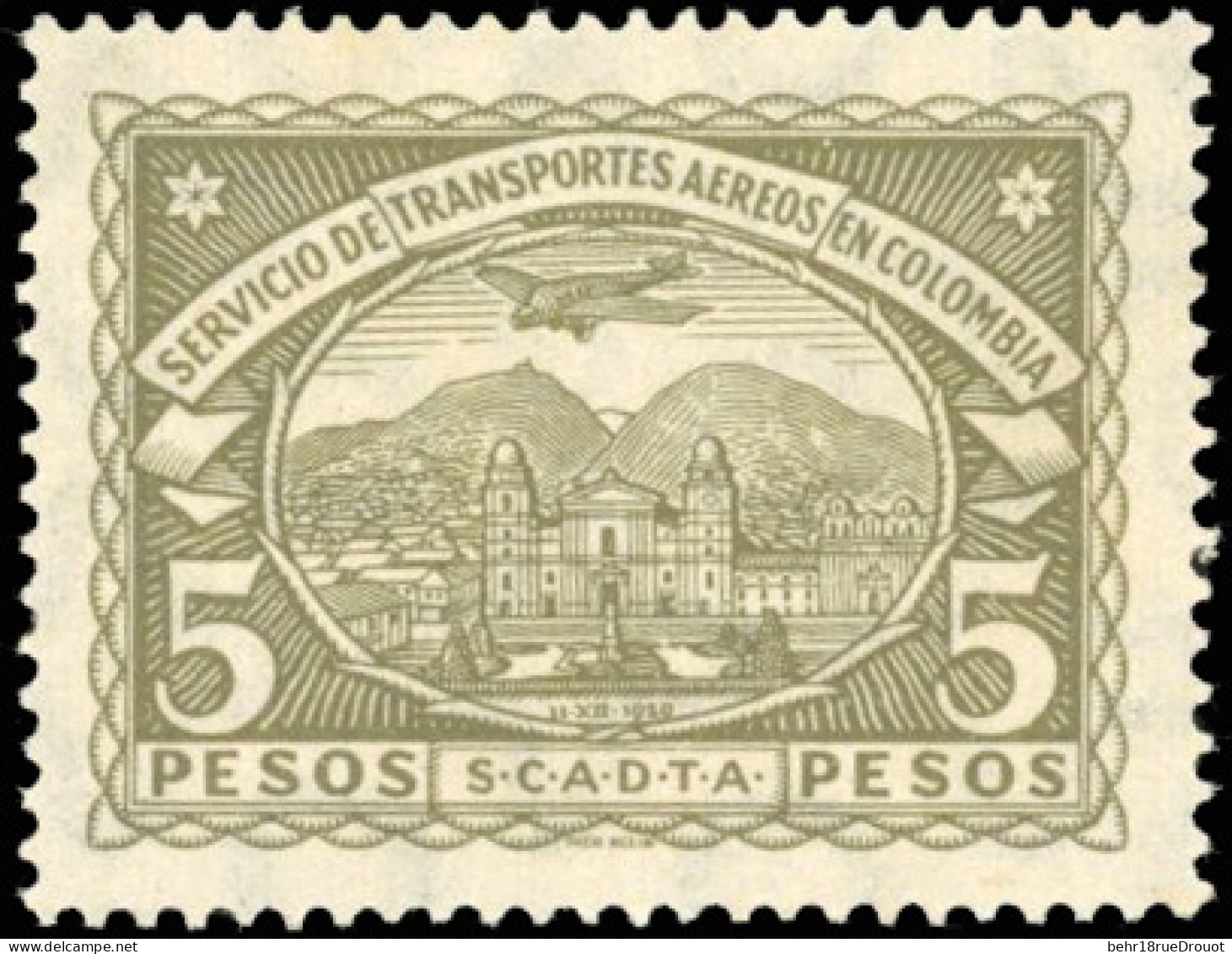 * 43/55 + 56 -- Poste Aérienne. Série Complète De 13 Valeurs * + 30c. Sur 20c. Gris ** En Bloc De 4. TB. - Colombia