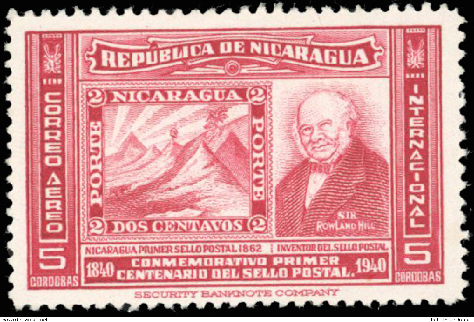 * 225/ 227 -- Poste Aérienne. 2c. Brun + 3c. Bleu + 5c. Rouge. 3 Valeurs. TB. - Nicaragua