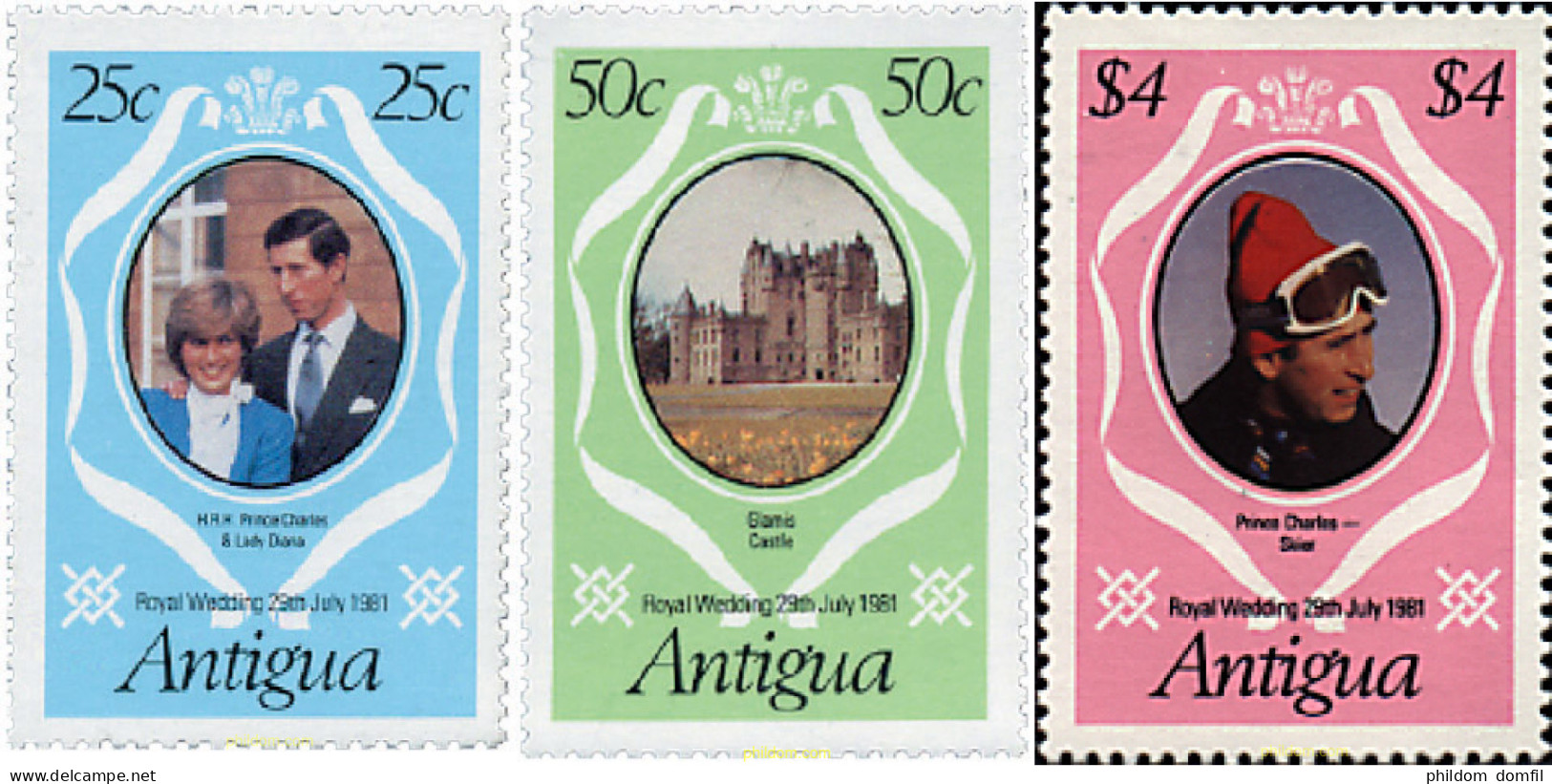 46705 MNH ANTIGUA 1981 BODA DEL PRINCIPE CARLOS Y LADY DIANA SPENCER - Andere & Zonder Classificatie