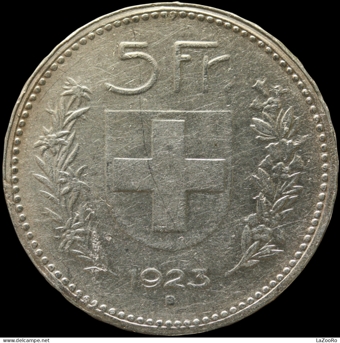 LaZooRo: Switzerland 5 Francs 1923 VF / XF - Silver - 5 Franken