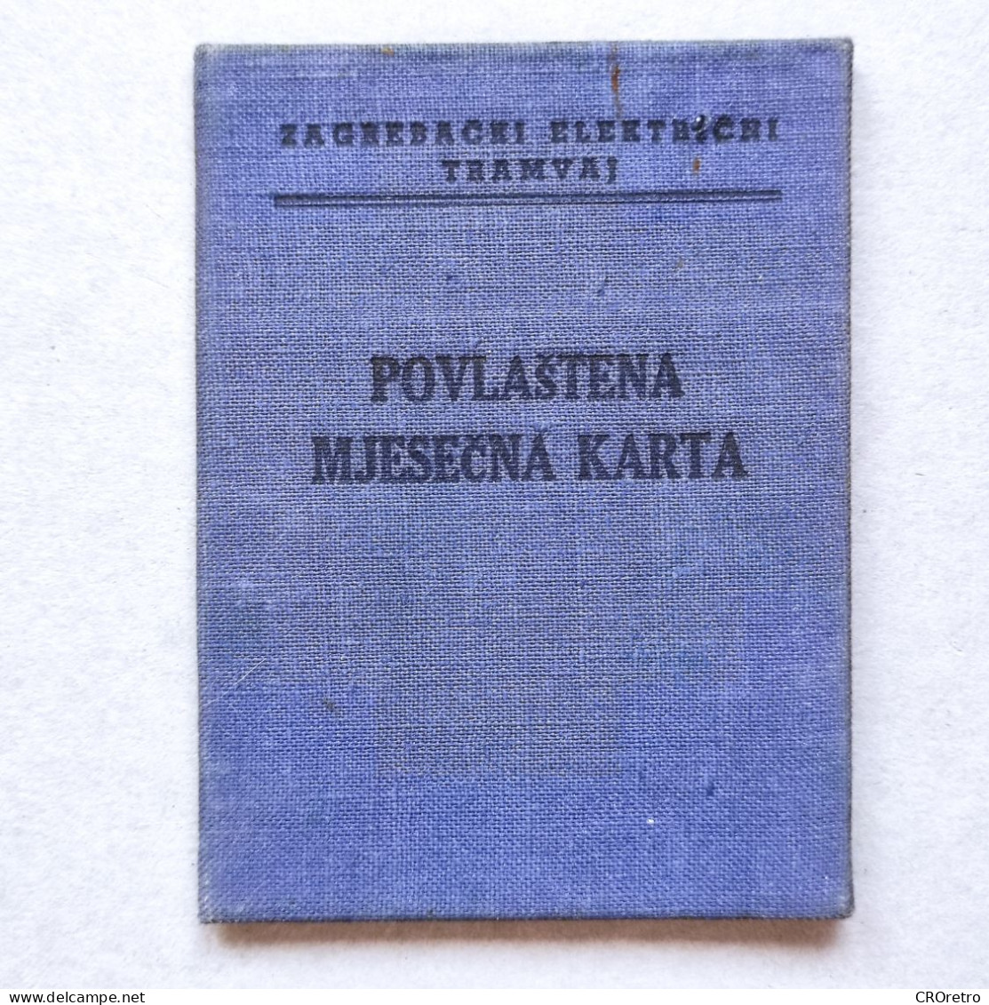 ZET - ZAGREB ELECTRIC TRAMWAY - CROATIA (ex Yugoslavia), Preferential Monthly Ticket ID Card 1950s, Tram, Straßenbahn - Europe