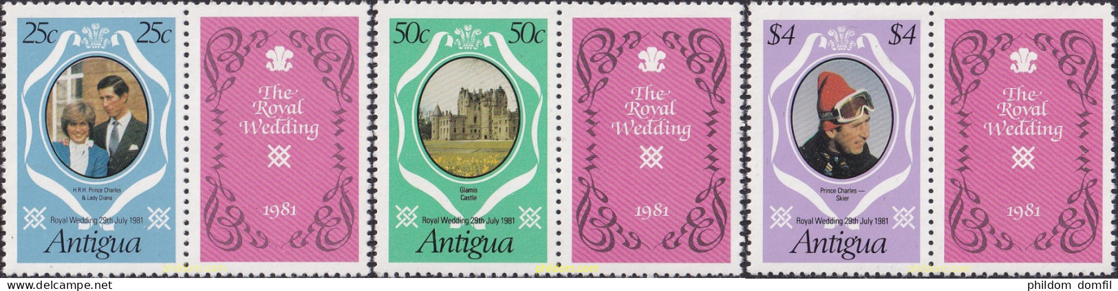 721908 MNH ANTIGUA 1981 BODA DEL PRINCIPE CARLOS Y LADY DIANA SPENCER - Otros & Sin Clasificación