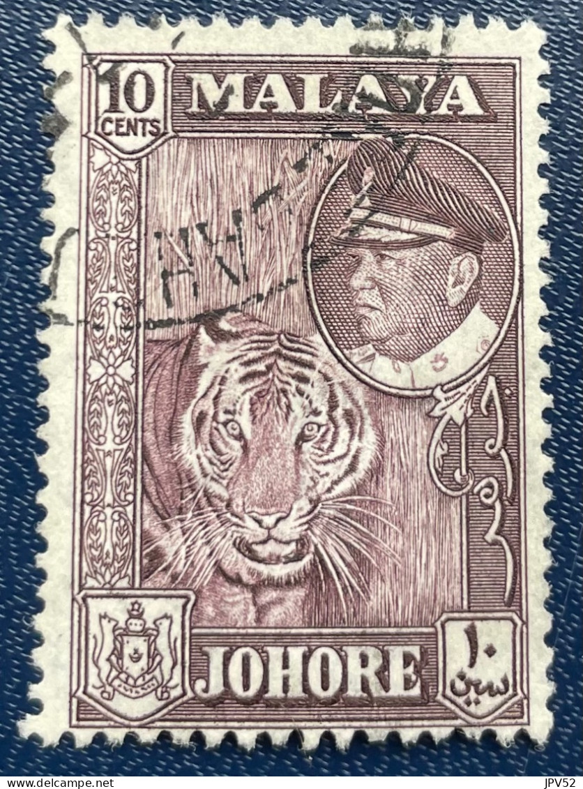 Malaya Johore - Maleisië - C4/49 - 1960 - (°)used - Michel 148 - Sultan Ismael En Tijger - Johore