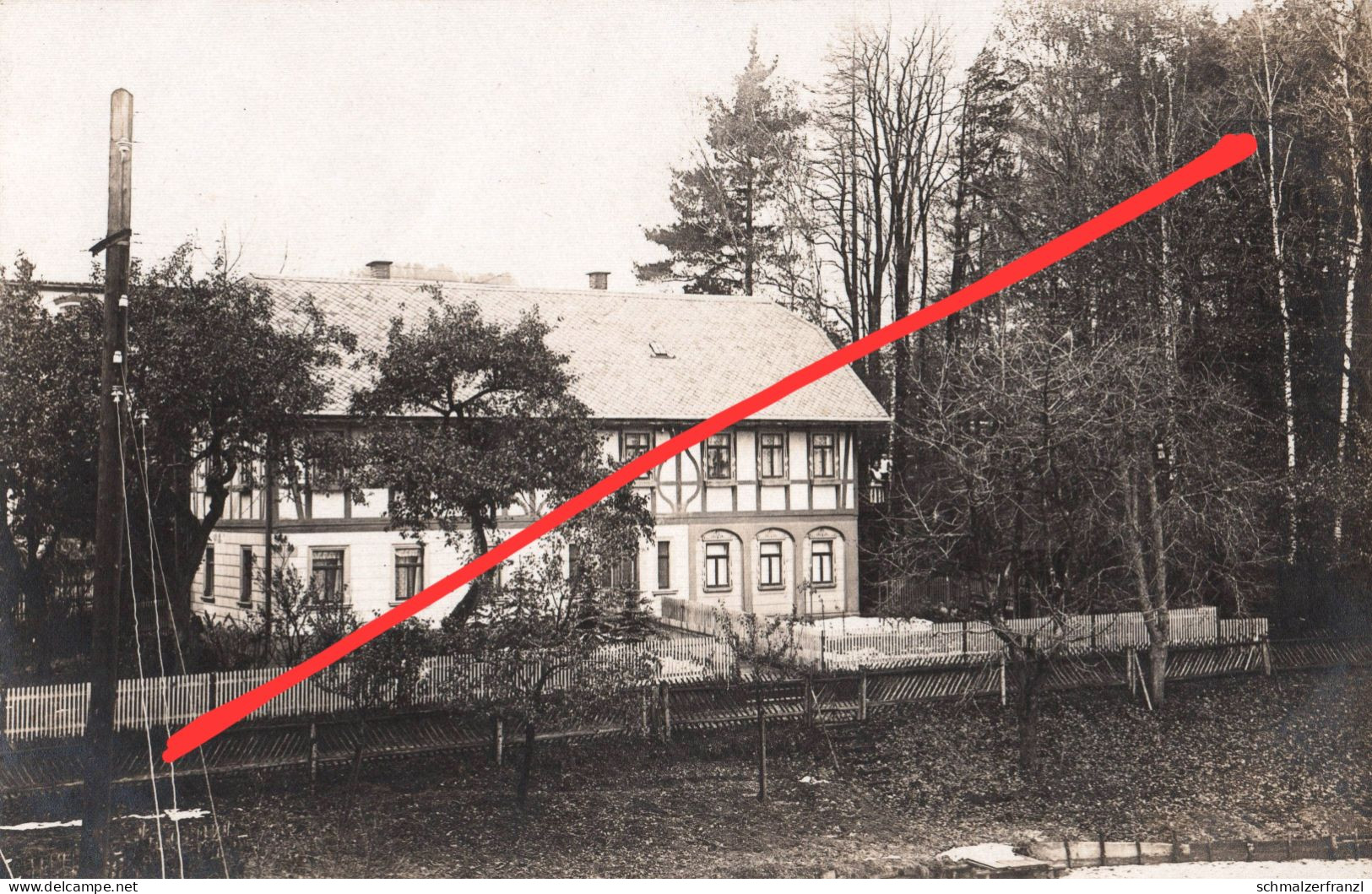 Foto AK Langenhessen Haus A Werdau Langenbernsdorf Neukirchen Lauterbach Niederalbertsdorf Dänkritz Crimmitschau Zwickau - Werdau