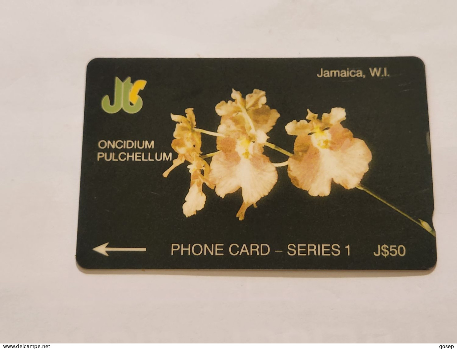 JAMAICA-(11JAMA-JAM-11Aa)-Oncidium Pulchellum-(4)-(11JAMA122126)-(J$50)-used Card+1card Prepiad - Giamaica