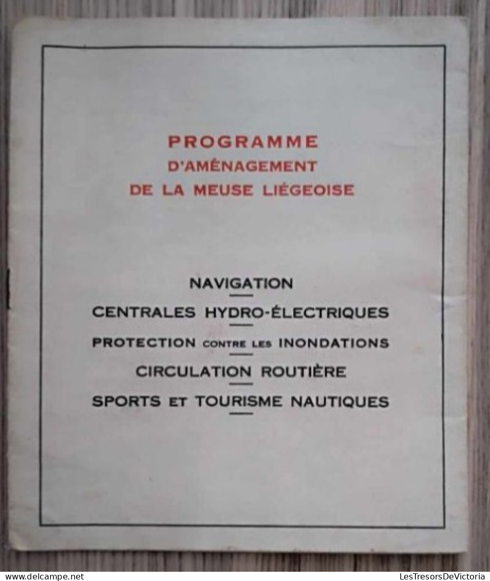 Livre - Programme D'aménagement De La Meuse Liégeoise - Navigation - Centrales - Protection - Circulation Routière... - Geschiedenis