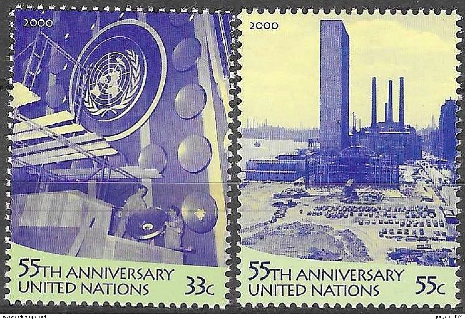 UNITED NATIONS # NEW YORK FROM 2000 STAMPWORLD 837-38** - Nuovi