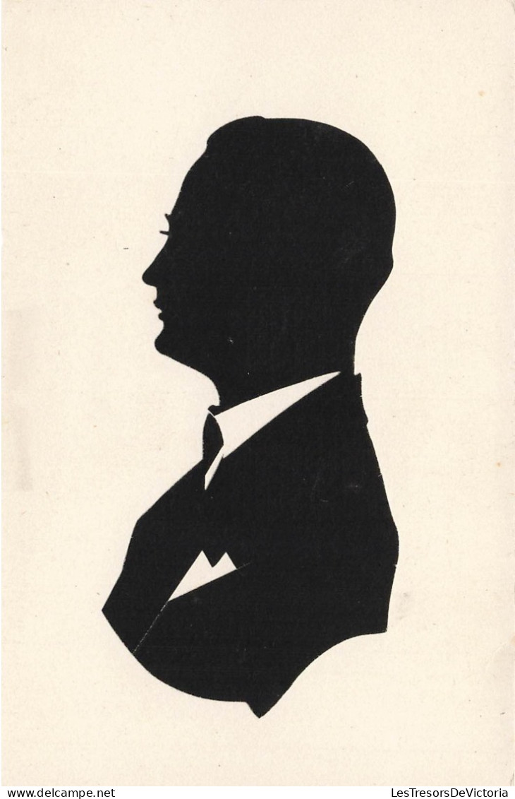 SILHOUETTES - Homme En Costume - Carte Postale Ancienne - Silhouette - Scissor-type