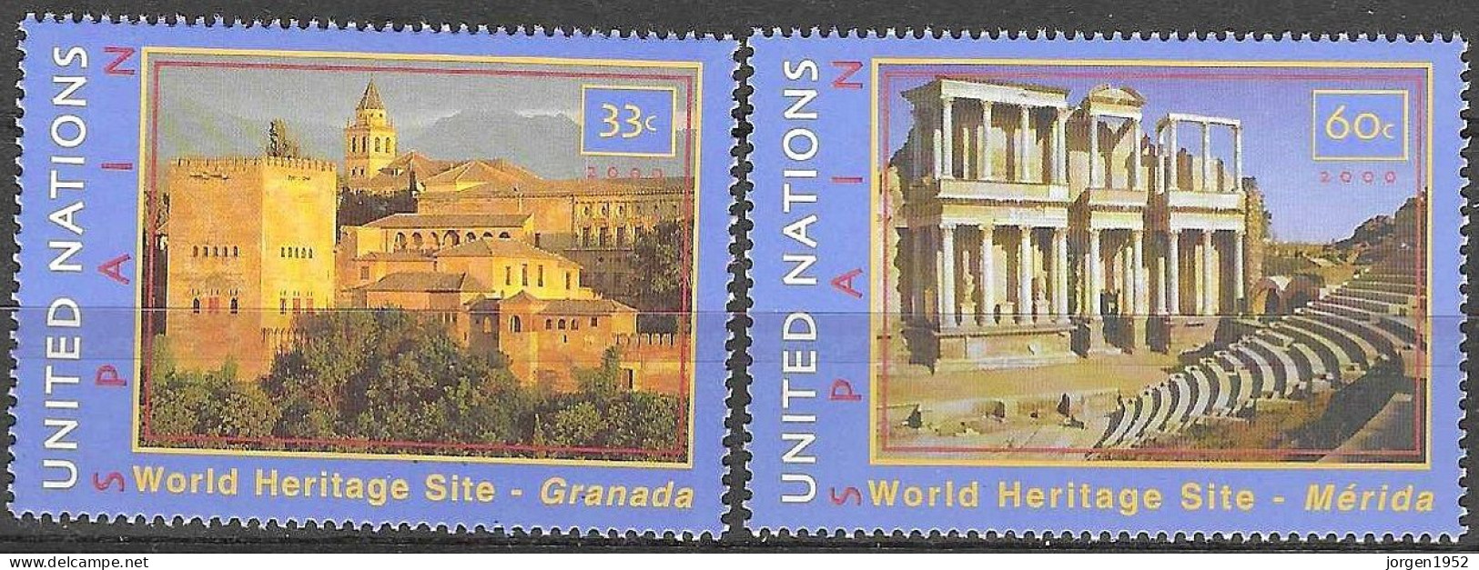 UNITED NATIONS # NEW YORK FROM 2000 STAMPWORLD 846-47** - Ungebraucht